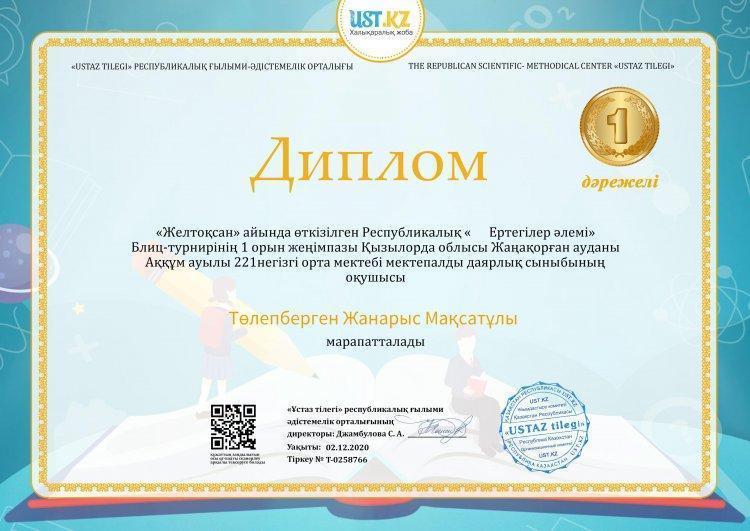 "Ертегілер әлемінде" блиц-турнирінің жеңімпаздары